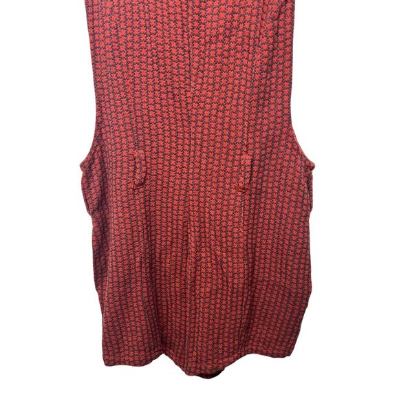 Free People Mod Mini Romper Playsuit Red & Black Sleeveless Women’s Size 10 - Picture 11 of 14